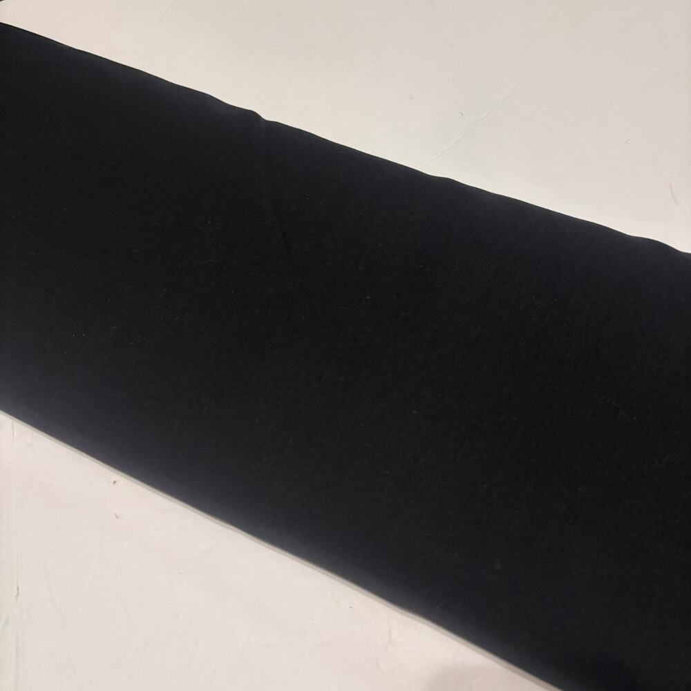 Black Gabardine Wool Cotton Poly Blend Fabric 64” Wide 8.9 Yards